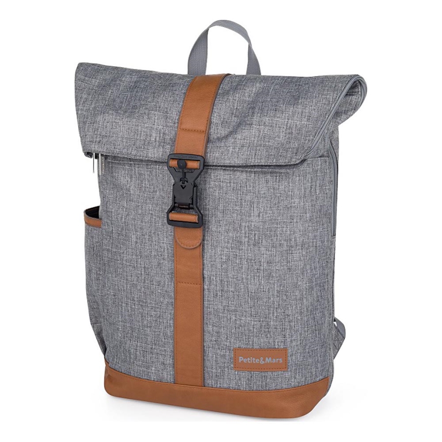PETITE&MARS - Reppu vaihtotarvikkeille rattaita varten JACKOB harmaa