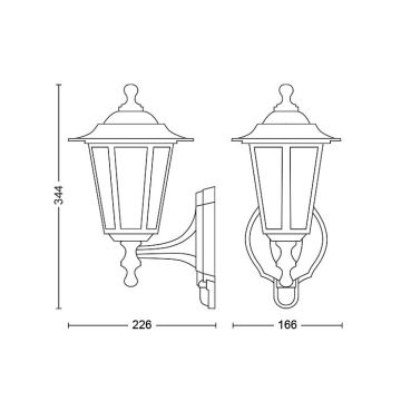 Philips - Ulkoseinävalaisin sensorilla 1xE27/60W/230V IP44