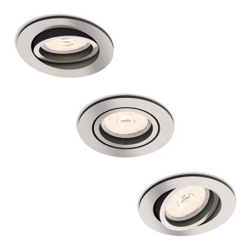 Philips - SETTI 3x Upotettu valo 1xGU10/5,5W/230V