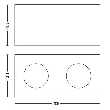 Philips 50492/31/P0 - Himmennettävä LED-kohdevalo MYLIVING BOX 2xLED/4,5W/230V