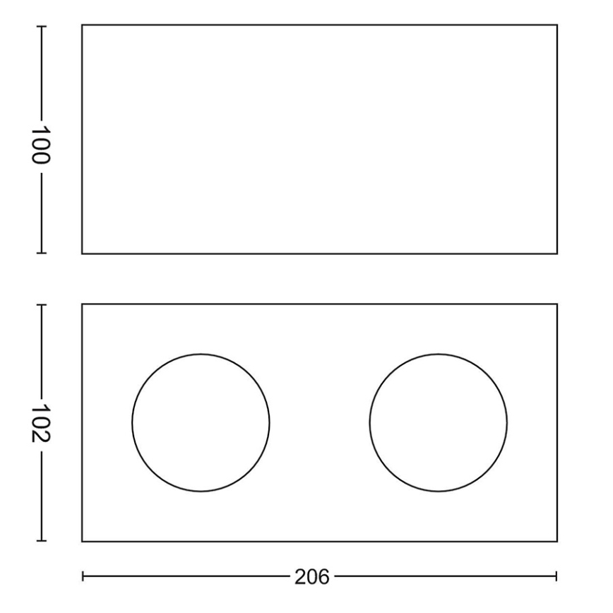 Philips 50492/31/P0 - Himmennettävä LED-kohdevalo MYLIVING BOX 2xLED/4,5W/230V