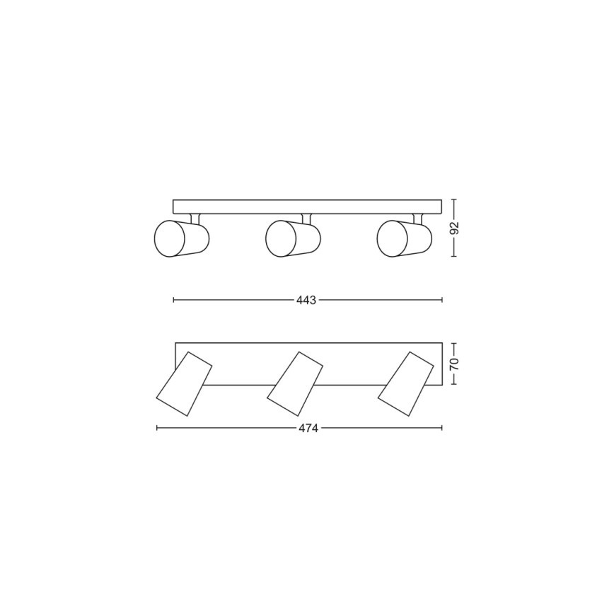 Philips - LED-kohdevalaisin 3xGU10/5,5W/230V