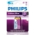 Philips 6FR61LB1A/10 - Litiumkenno 6LR61 LITHIUM ULTRA 9V 600mAh