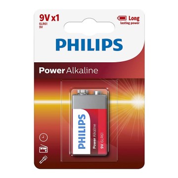 Philips 6LR61P1B/10 - Alkaliparisto 6LR61 POWER ALKALINE 9V 600mAh