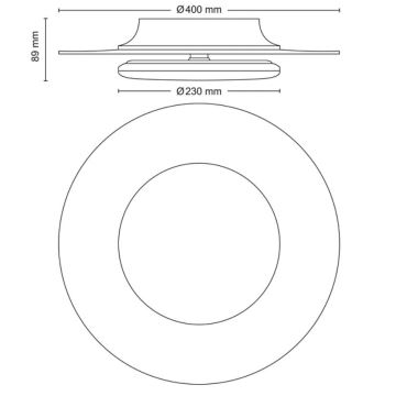 Philips- Himmennettävä LED-kattovalaisin SCENE SWITCH LED/30W/230V 4000K hopea