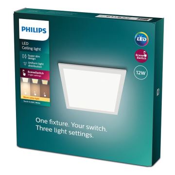 Philips - Himmennettävä LED-kattovalaisin SLIM SCENE SWITCH LED / 12W / 230V 2700K