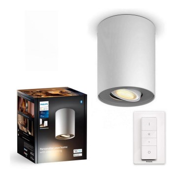 Philips - Himmennettävä LED-kohdevalo Hue PILLAR 1xGU10/4,2W/230V 2200-6500K + kauko-ohjaus valkoinen