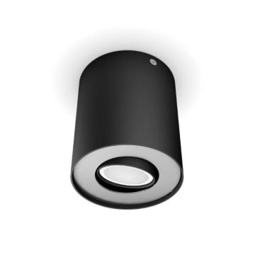 Philips - Himmennettävä LED-kohdevalo Hue PILLAR 1xGU10/4,2W/230V 2200-6500K + kauko-ohjaus musta