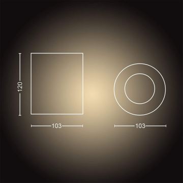 Philips - Himmennettävä LED-kohdevalo Hue PILLAR 1xGU10/4,2W/230V 2200-6500K + kauko-ohjaus musta