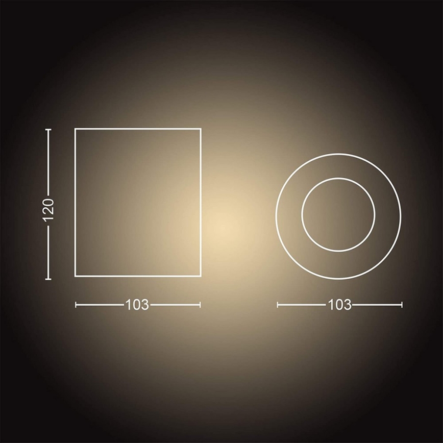 Philips - Himmennettävä LED-kohdevalo Hue PILLAR 1xGU10/4,2W/230V 2200-6500K + kauko-ohjaus musta