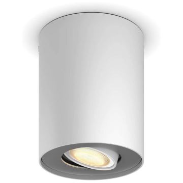 Philips - Himmennettävä LED-kohdevalo Hue PILLAR 1xGU10/4,2W/230V 2200-6500K + kauko-ohjaus valkoinen