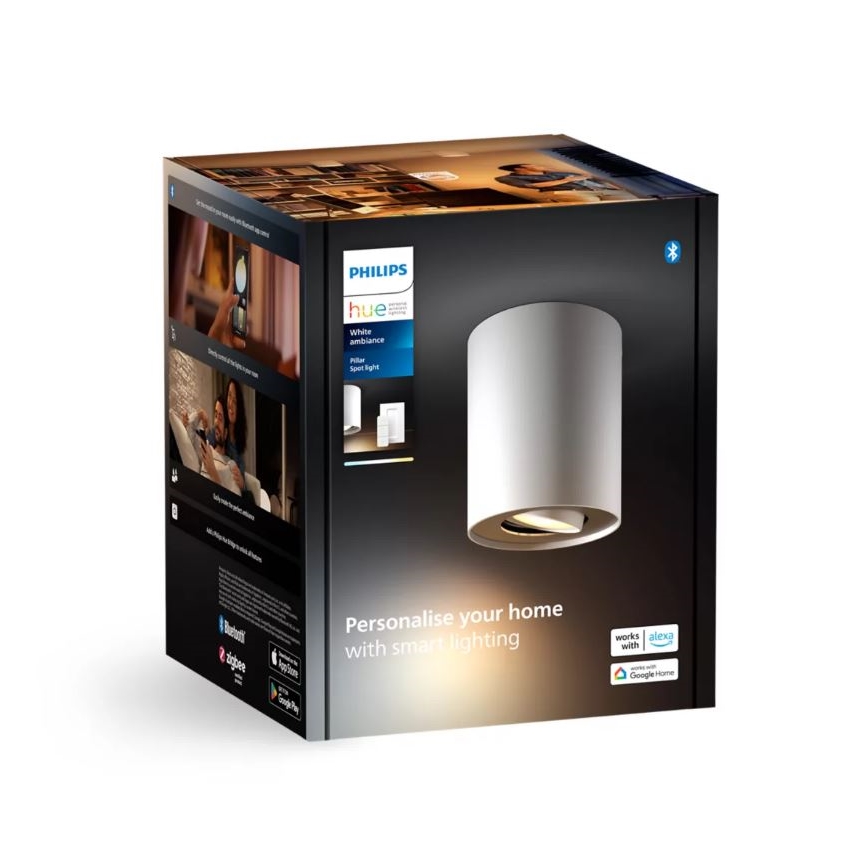 Philips - Himmennettävä LED-kohdevalo Hue PILLAR 1xGU10/4,2W/230V 2200-6500K + kauko-ohjaus valkoinen