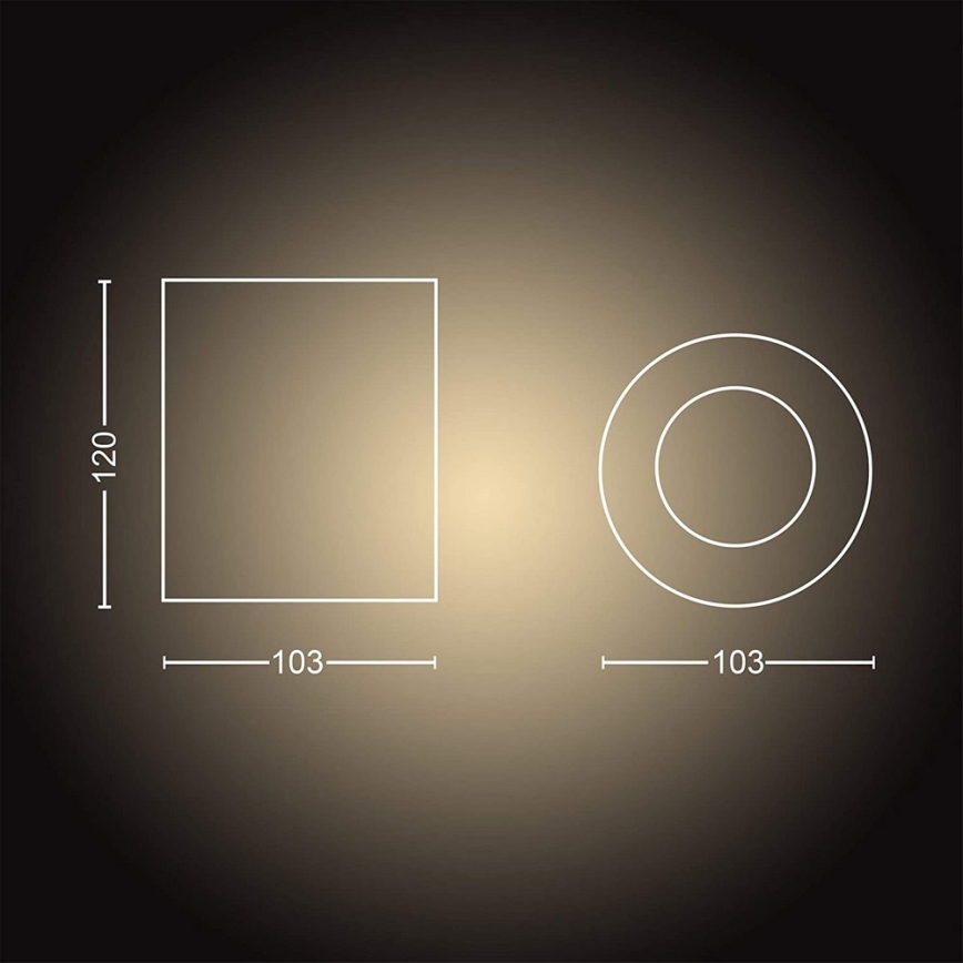 Philips - Himmennettävä LED-kohdevalo Hue PILLAR 1xGU10/4,2W/230V 2200-6500K + kauko-ohjaus valkoinen