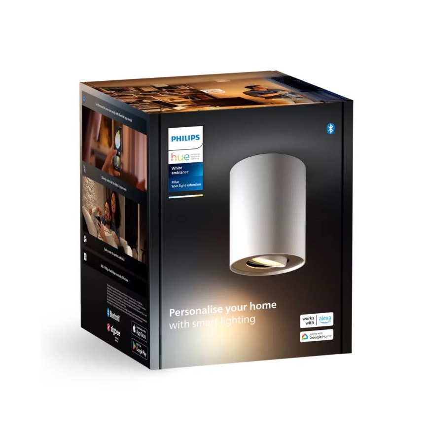 Philips - Himmennettävä LED-kohdevalo Hue PILLAR 1xGU10/4,2W/230V 2200-6500K valkoinen