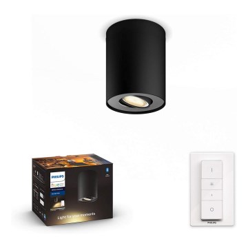 Philips - Himmennettävä LED-kohdevalo Hue PILLAR 1xGU10/5W/230V + kauko-ohjaus