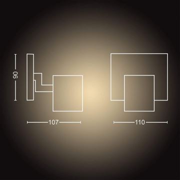 Philips - Himmennettävä LED-kohdevalo Hue RUNNER 1xGU10/4,2W/230V 2200-6500K + kauko-ohjaus musta