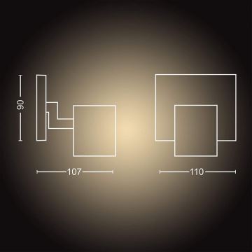 Philips - Himmennettävä LED-kohdevalo Hue RUNNER 1xGU10/4,2W/230V 2200-6500K + kauko-ohjaus valkoinen