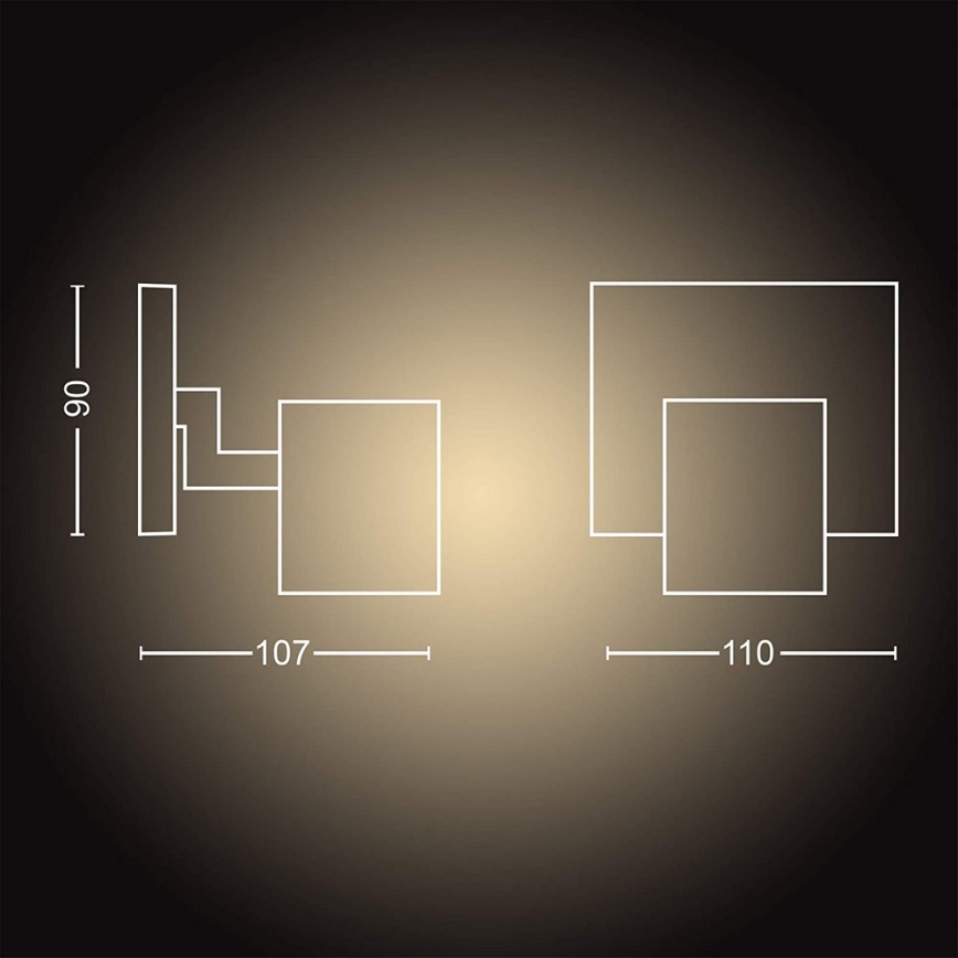 Philips - Himmennettävä LED-kohdevalo Hue RUNNER 1xGU10/4,2W/230V 2200-6500K + kauko-ohjaus valkoinen