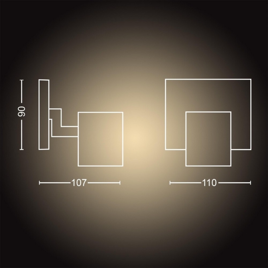 Philips - Himmennettävä LED-kohdevalo Hue RUNNER 1xGU10/4,2W/230V 2200-6500K valkoinen