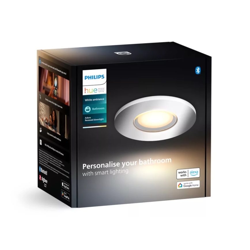 Philips - LED Himmennettävä upotettu kylpyhuonevalaisin Hue ADORE BATHROOM 1xGU10/4,2W/230V 2200-6500K IP44