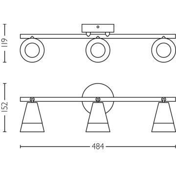 Philips - Kohdevalo CLEFT 3xGU10/5W/230V