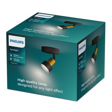 Philips - Kohdevalo CONDUIT 1xGU10/5W/230V musta/messinki