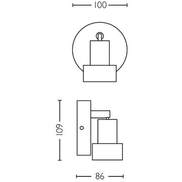 Philips - Kohdevalo CONDUIT 1xGU10/5W/230V musta/messinki