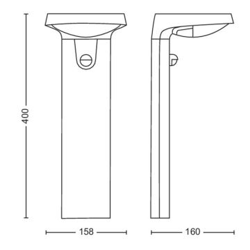 Philips - LED aurinkokenno lamppu anturilla LED/1.2W/4V 4000K IP44