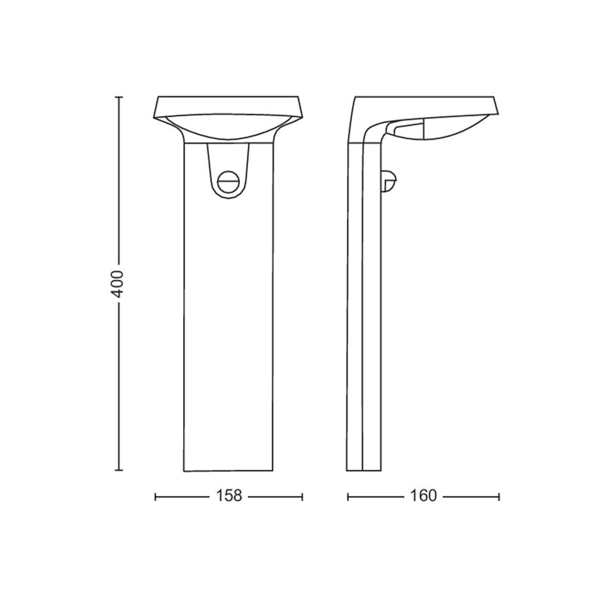 Philips - LED aurinkokenno lamppu anturilla LED/1.2W/4V 4000K IP44