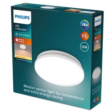 Philips - LED-kattovalaisin anturilla ACUNA LED/12W/230V 2700K