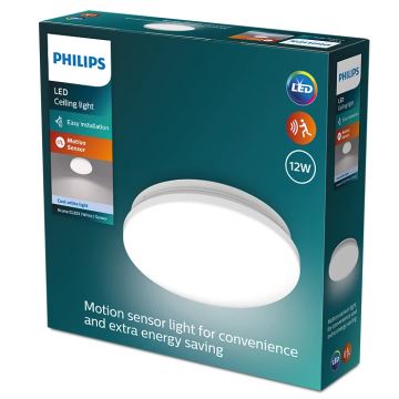 Philips - LED-kattovalaisin anturilla ACUNA LED/12W/230V 4000K