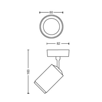 Philips - LED RGBW Himmennettävä kohdevalo Hue FUGATO 1xGU10/4,2W/230V 2000-6500K musta