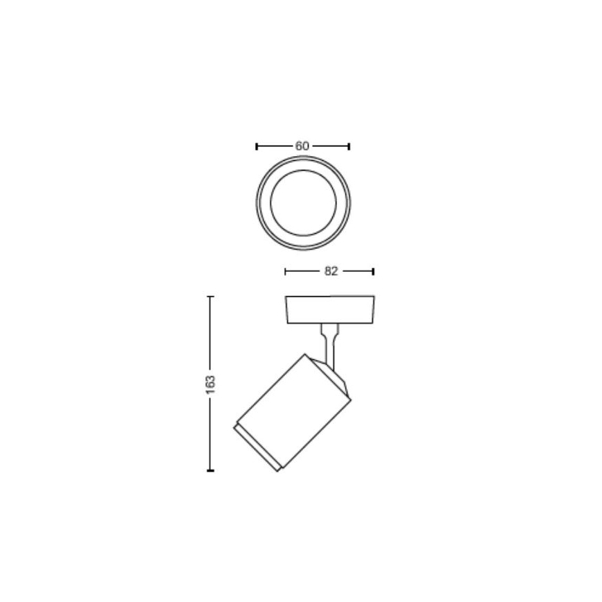 Philips - LED RGBW Himmennettävä kohdevalo Hue FUGATO 1xGU10/4,2W/230V 2000-6500K musta