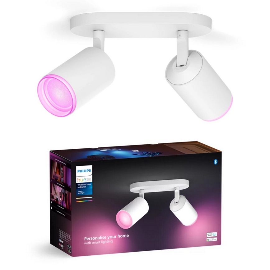 Philips - LED RGBW Himmennettävä kohdevalo Hue FUGATO 2xGU10/4,2W/230V 2000-6500K valkoinen