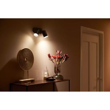 Philips - LED RGBW Himmennettävä kohdevalo Hue FUGATO 2xGU10/4,2W/230V 2000-6500K musta