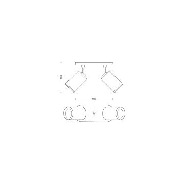 Philips - LED RGBW Himmennettävä kohdevalo Hue FUGATO 2xGU10/4,2W/230V 2000-6500K valkoinen