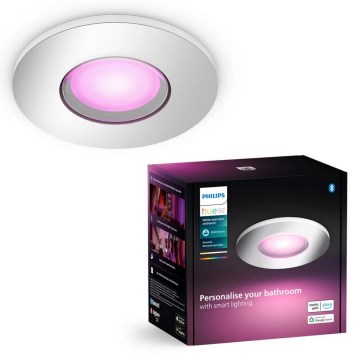 Philips - LED RGBW Himmennettävä kylpyhuoneen kattovalaisin Hue XAMENTO 1xGU10/4,2W/230V 2000-6500K IP44