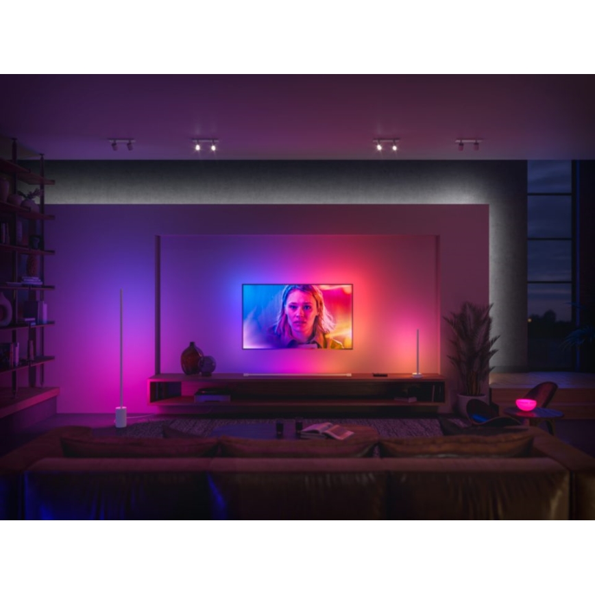 Philips - LED RGBW Himmennettävä lattiavalaisin Hue SIGNE LED/29W/230V 2000-6500K valkoinen