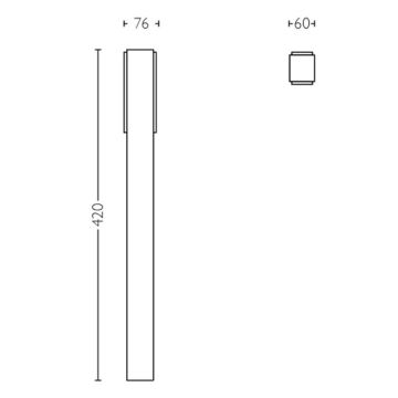 Philips - LED-ulkolamppu STRATOSPHERE LED/3,8W/230V 42 cm 4000K IP44