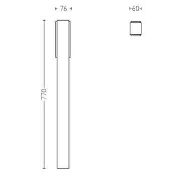 Philips - LED-ulkolamppu STRATOSPHERE LED/3,8W/230V 77 cm 4000K IP44