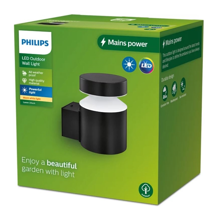 Philips - LED-ulkoseinävalaisin LAVEN LED/6W/230V 2700K IP44