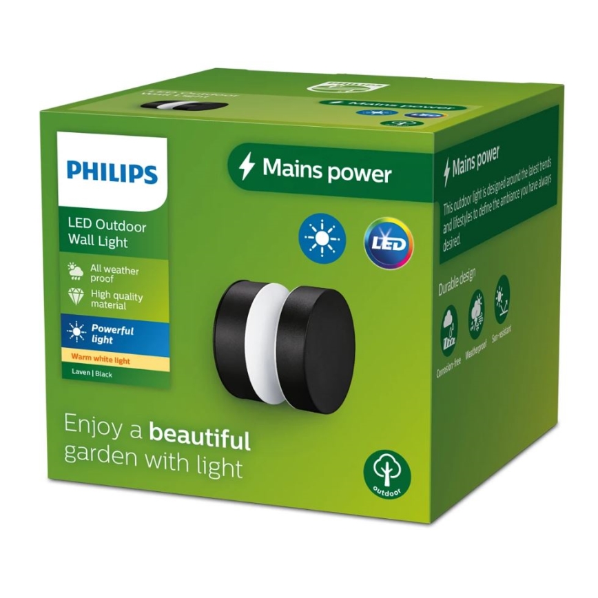 Philips - LED-ulkoseinävalaisin LAVEN LED/6W/230V 2700K IP44