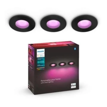 Philips -SET 3x LED RGBW Himmennettävä upotettu kylpyhuonevalaisin Sävy XAMENTO 1xGU10/5,7W/230V 2200-6500K IP44