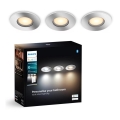 Philips - SETTI 3x LED Himmennettävä upotettu kylpyhuonevalaisin Hue ADORE BATHROOM 1xGU10/4,2W/230V 2200-6500K IP44