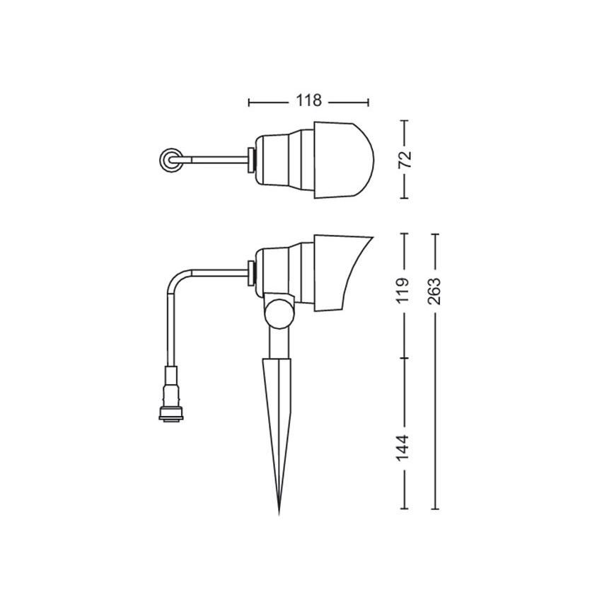 Philips -SETTI 3x LED-ulkovalaisin LED/6W/230V 2700K IP44