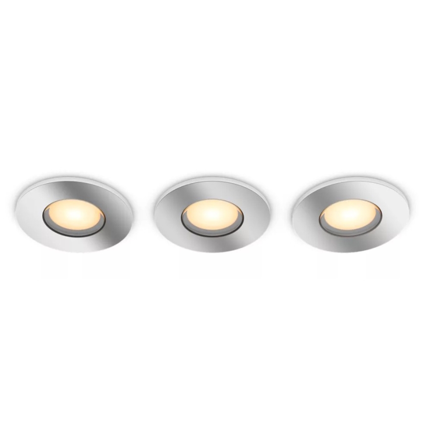 Philips - SETTI 3x LED Himmennettävä upotettu kylpyhuonevalaisin Hue ADORE BATHROOM 1xGU10/4,2W/230V 2200-6500K IP44