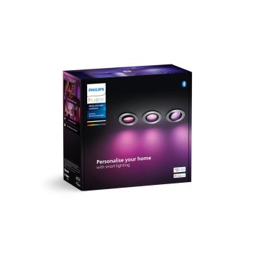 Philips - SETTI 3xLED RGBW Himmennettävä riippuva kattovalaisin Hue CENTURA 1xGU10/4,2W/230V 2000-6500K