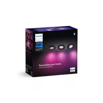 Philips - SETTI 3xLED RGBW Himmennettävä riippuva kattovalaisin Hue CENTURA 1xGU10/4,2W/230V 2000-6500K