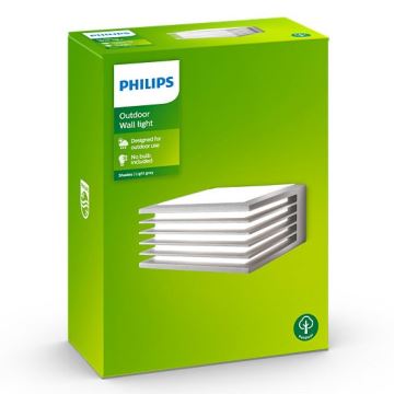 Philips - Ulkoseinävalo SHADES 1xE27/15W/230V IP44 harmaa