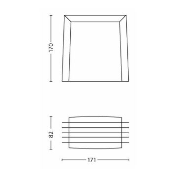 Philips - Ulkoseinävalo SHADES 1xE27/15W/230V IP44 harmaa